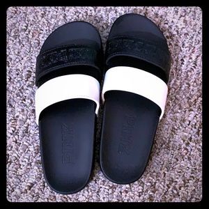 Woman’s pink sandals